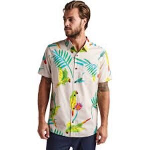 Roark Journey Macaw Short Sleeve Button Down Size M